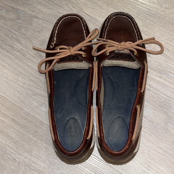Sperry Original Yacht Boat shoes Laguna Slip on brown leather fisherman core 8 - Picture 7 of 11